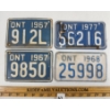 Image 1 : LOT OF 4 - ONTARIO MOTORCYCLE LICENCE PLATES - INCL '67 & ' 77