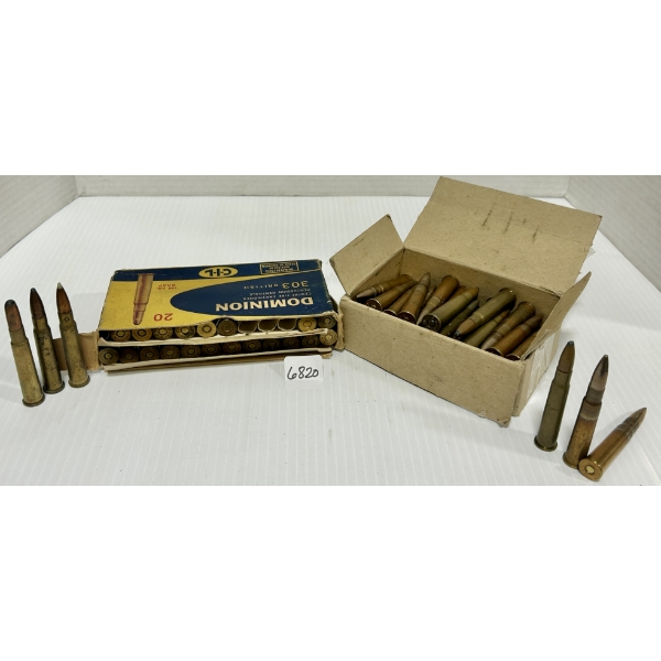 AMMO: APPROX 62X MIXED .303 BRIT - SP & FMJ