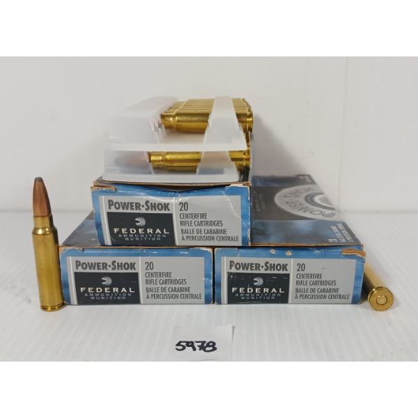 AMMO: 60X FEDERAL POWER-SHOK .300 SAV - 180GR - SP