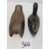 Image 3 : LOT OF 2 - BIRD & SEAL STONE FIGURES