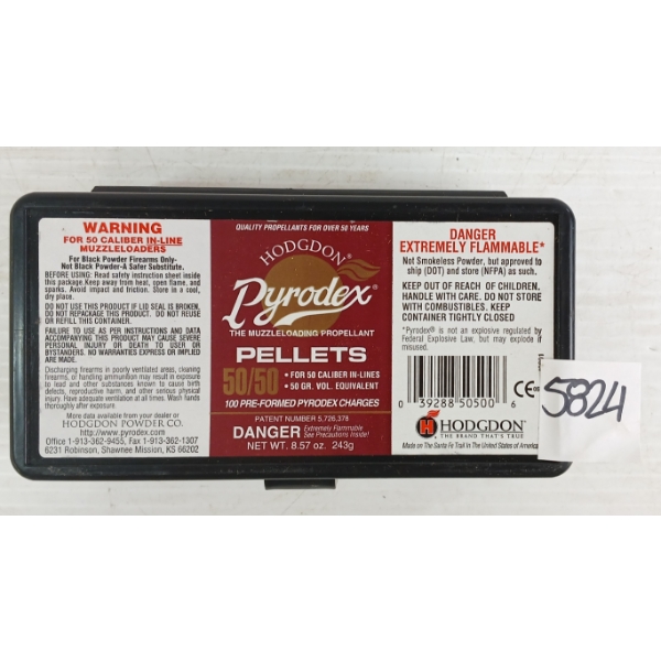 PELLETS: 30X PYRODEX HODGDON PYRODEX 50/50 - FOR .50CAL