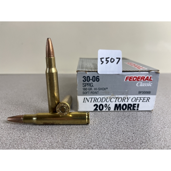 AMMO: 24X FEDERAL .30-06 180 GR. HI-SHOK SP