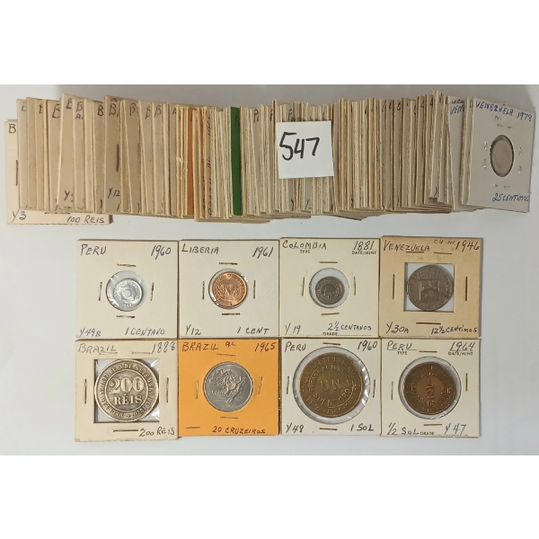 JOB LOT - WORLD COINS - INCL BRAZIL, COLOMBIA, VENEZUELA, PERU, ETC
