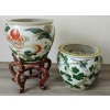 Image 5 : PAIR OF CHINESE PORCELAIN FISHBOWLS W/ STANDS