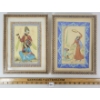 Image 2 : LOT OF 2 - PERSIAN RUBAIYAT SCENES - SIGNED - FRAMED MIXED MEDIA ON PANEL