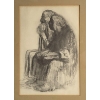 Image 2 : OLDER COUPLE STUDY BY KATHE KOLLOWITZ - FRAMED GRAPHITE ON PAPER