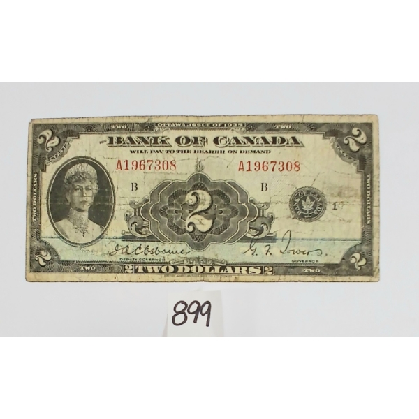 1935 CDN $2 BANKNOTE