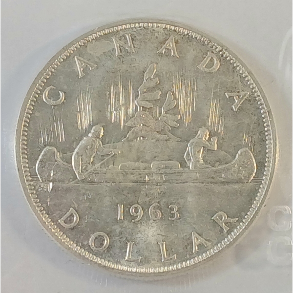1963 CDN SILVER DOLLAR - CCCS GRADED
