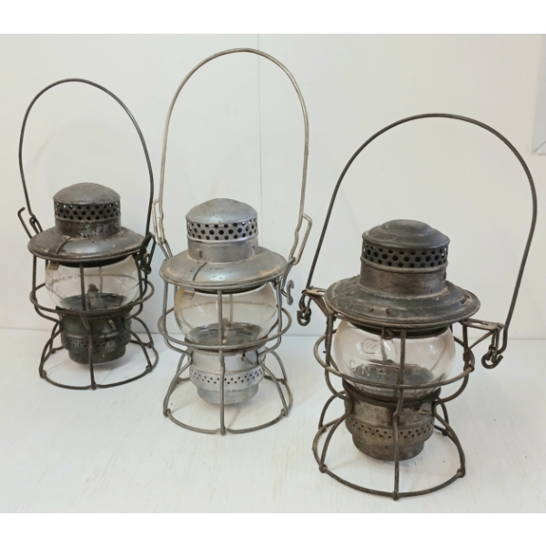 LOT OF 3 - ADLAKE KERO C.N.R. LANTERNS