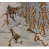 Image 2 : "WINTER CORNFIELD - SNOWBIRDS" BY CHRISTINE MARSHALL (PRS CDN ARTIST) - FRAMED PRINT