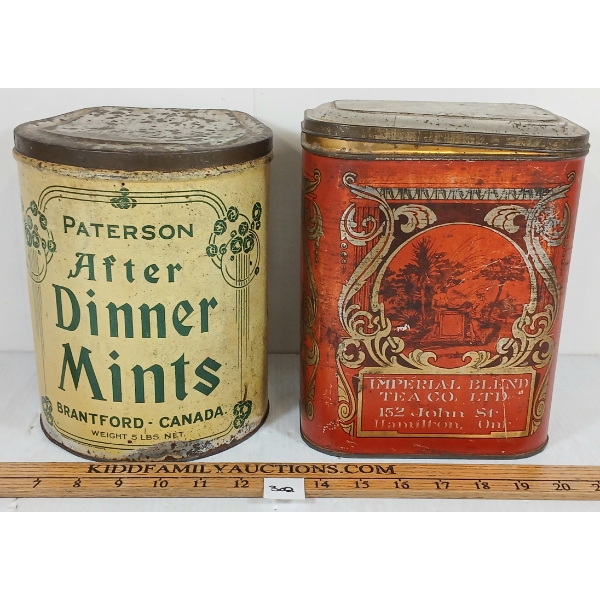 LOT OF 2 - IMPERIAL BLEND CO. LTD & PATERSON AFTER DINNER MINTS TINS