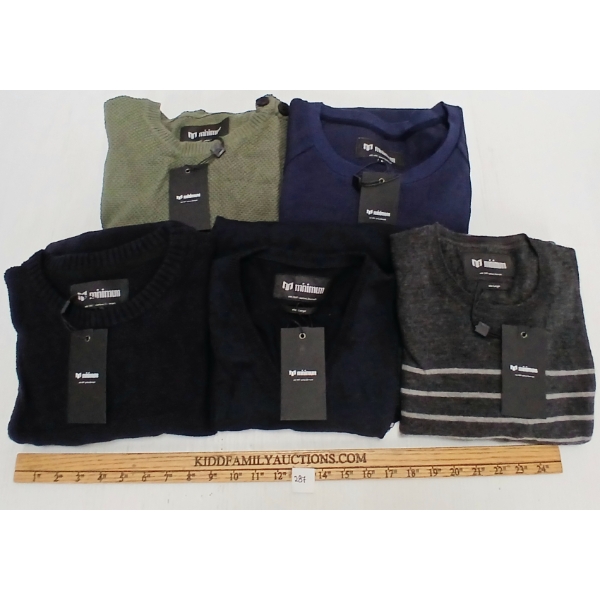 LOT OF 5 - MINIMUM MEN'S LARGE SWEATERS