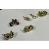 LOT OF 5 - PAIRS OF JEWEL (?) EARRINGS - SEE ALL PICS