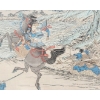 Image 3 : LOT OF 2 - JAPANESE DOMESTIC BY UTAGAWA KUNISADA & SAMURAI BATTLE - FRAMED WOODBLOCK PRINTS