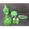 Image 5 : LOT OF 6 - ASSORTED URANIUM DEPRESSION GLASS PCS