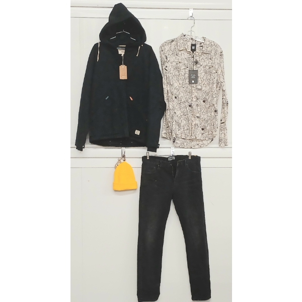 LOT OF 4 - WOMEN'S INSIGHT BLOUSE, WESC JEANS, LIFETIME DIEDRE JACKET & POLER HAT