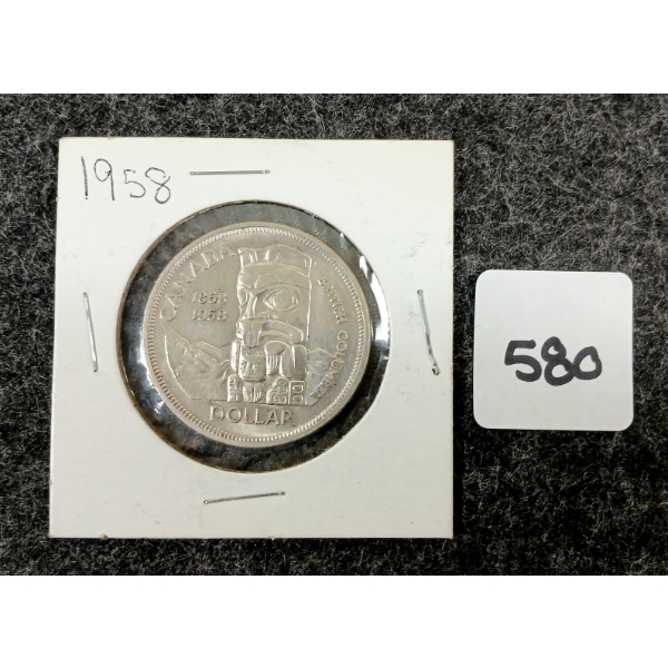 1958 CDN SILVER DOLLAR - BRITISH COLUMBIA