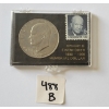 Image 2 : 1890-1969 U.S. DWIGHT D EISENHOWER MEMORIAL DOLLAR W/ STAMP