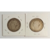 Image 2 : LOT OF 2 - 1882 & 1888 NEWFOUNDLAND 50 CENT SILVER COINS