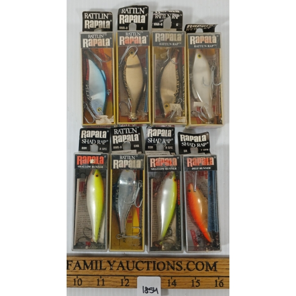LOT OF 8 - RAPALA FISHING LURES
