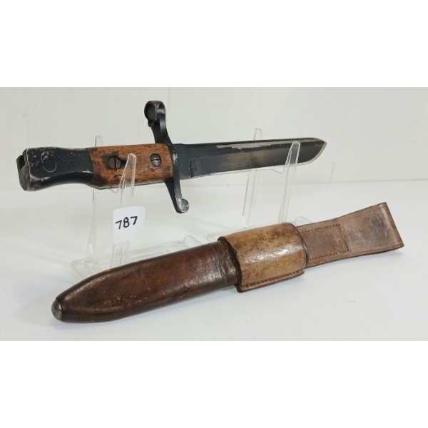 WW1 ROSS RIFLE BAYONET & SCABBARD