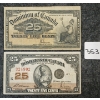 Image 1 : LOT OF 2 - 1900 & 1923 CDN 25 CENT BANKNOTES