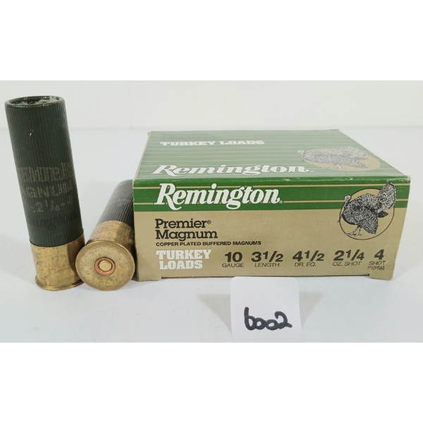 AMMO: 25X REMINGTON PREMIER MAGNUM 10GA - 3 1/2IN - #4 SHOT