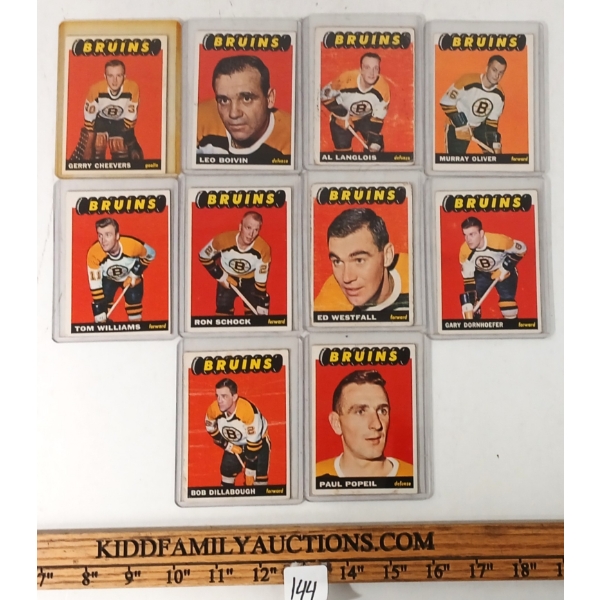 LOT OF 10 - 1965-1966 OPC BOSTON BRUINS HOCKEY CARDS