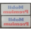 Image 2 : PAIR OF MOBIL PREMINUM GAS PUMP PLATES 