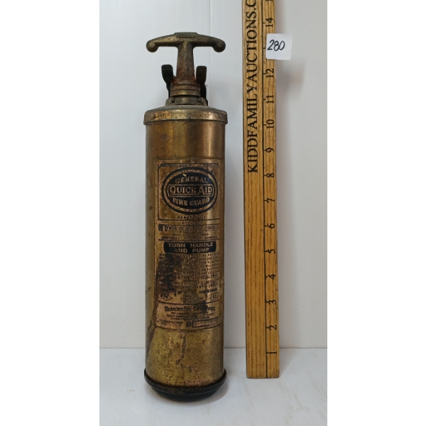 GENERAL QUICK AID FIRE GUARD - BRASS FIRE EXTINGUISHER