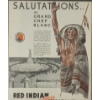 Image 3 : LOT OF 3 - FRAMED FRENCH & ENGLISH RED INDIAN MARATHON "BLUE" PAPER ADVERTISEMENTS