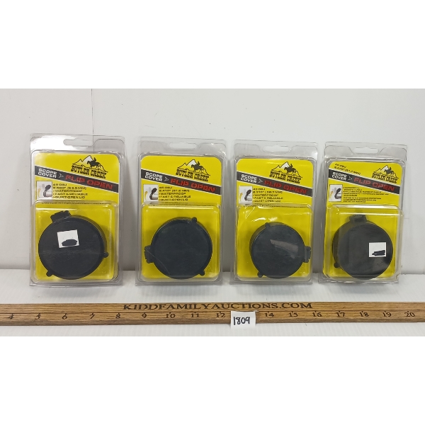 LOT OF 4 - BUTLLER CREEK FLIP OPEN SCOPE COVERS