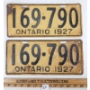 Image 1 : PAIR OF 1927 ONTARIO LICENCE PLATES