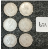 Image 2 : LOT OF 6 - 1944-1966 CDN 25 CENT COINS