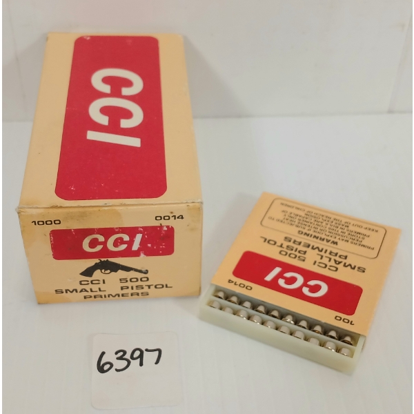 PRIMERS: 1000X CCI #500 SMALL PISTOL
