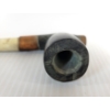 Image 4 : INUIT TOBACCO PIPE - STONE, ANTLER & BRASS