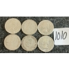 Image 2 : LOT OF 6 - 1948-1968 CDN 25 CENT COINS