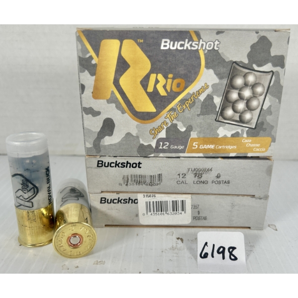 AMMO: 15X RIO 12 GA 2-3/4IN NO00 BUCKSHOT 