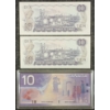 Image 2 : LOT OF 3 - 1971 & 2001 CDN $10 BANKNOTES - CONSECUTIVE & UNCIRCULATED