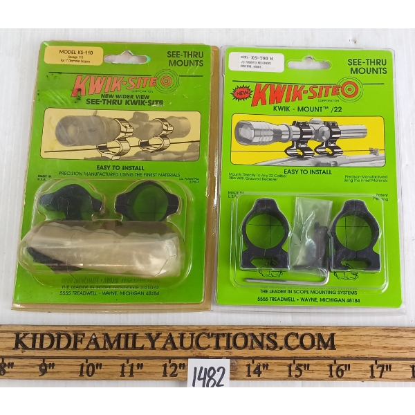 LOT OF 2 - KWIK-SITE WIDER VIEW & SEE-THRU MOUNTS