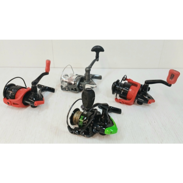 LOT OF 4 - ABU GARCIA MAX 30, RAPALA HUSKY & LUNKERHUNT SUBLIME 2000 SERIES FISHING REELS
