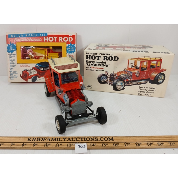 LOT OF 2 - HOT ROD MOTOR MODEL KIT - ALPS BATTERY OP HOT ROD