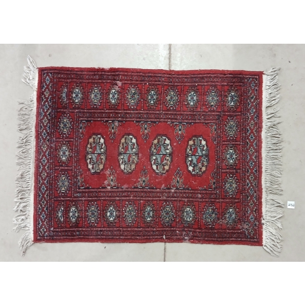 PERSIAN (?) KNOTTED SMALL AREA RUG