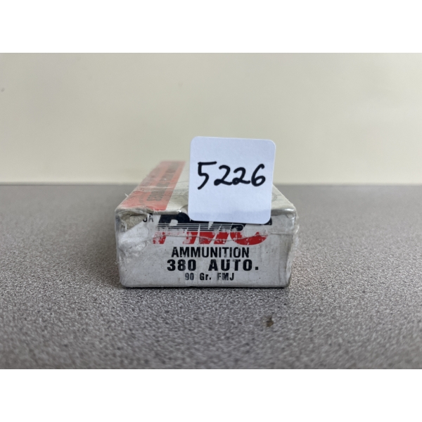 AMMO: 37X PMC .380 AUTO 90 GR. FMJ 