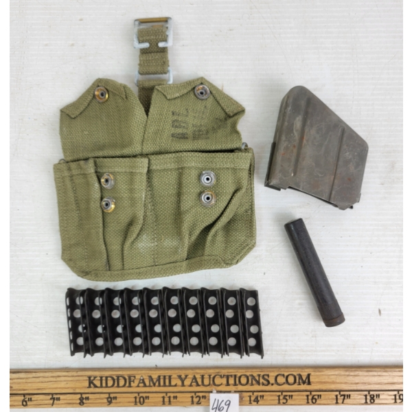 JOB LOT - LEE-ENFIELD STRIPPER CLIPS, MAG, OILER & POUCH