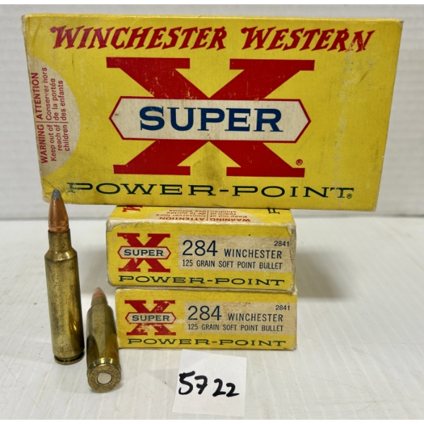 AMMO: 60X WINCHESTER .284 WIN 125GR. SP