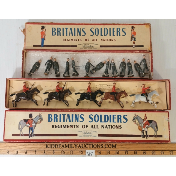 LOT OF 2 - BRITAINS SOLDIERS LEAD FIGURES - NO. 1349 RCMP & 2021 US SNOWDROPS M.P.
