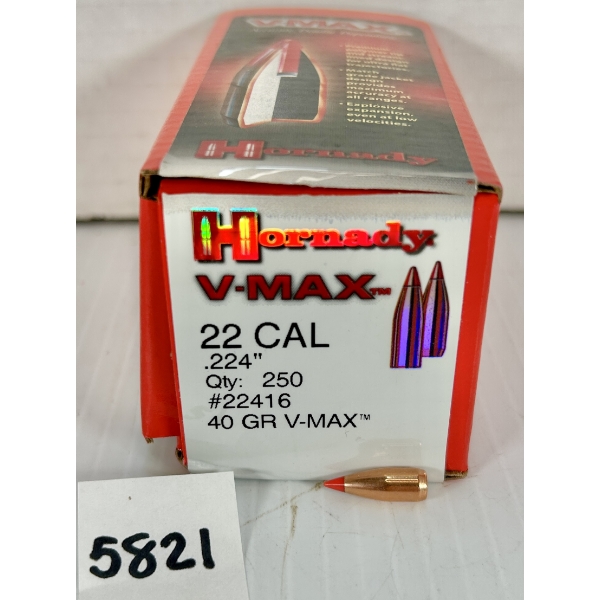 BULLETS: APPROX 175X HORNADY .22 CAL - 40 GR POLY TIP