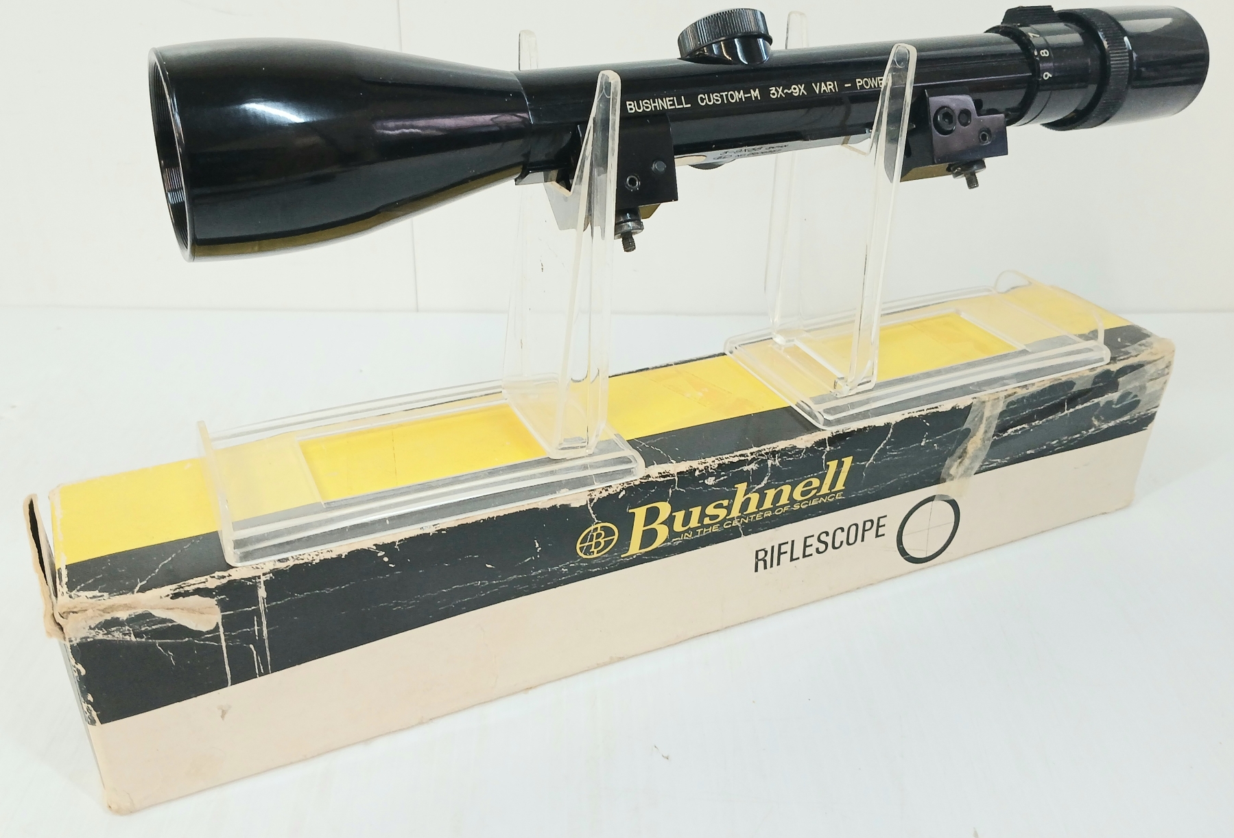 BUSHNELL CUSTOM-M 3-9X38 VARI SCOPE W/ LENS COVER