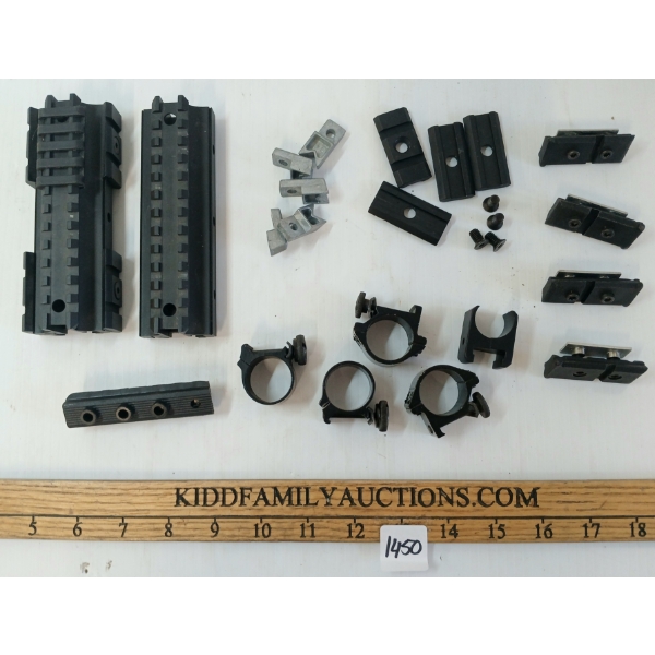 QTY OF OPTICS RAILS & ACCESSORIES